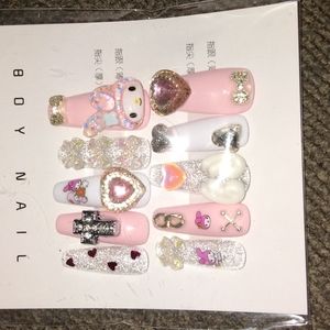 Hello kitty inspired nails